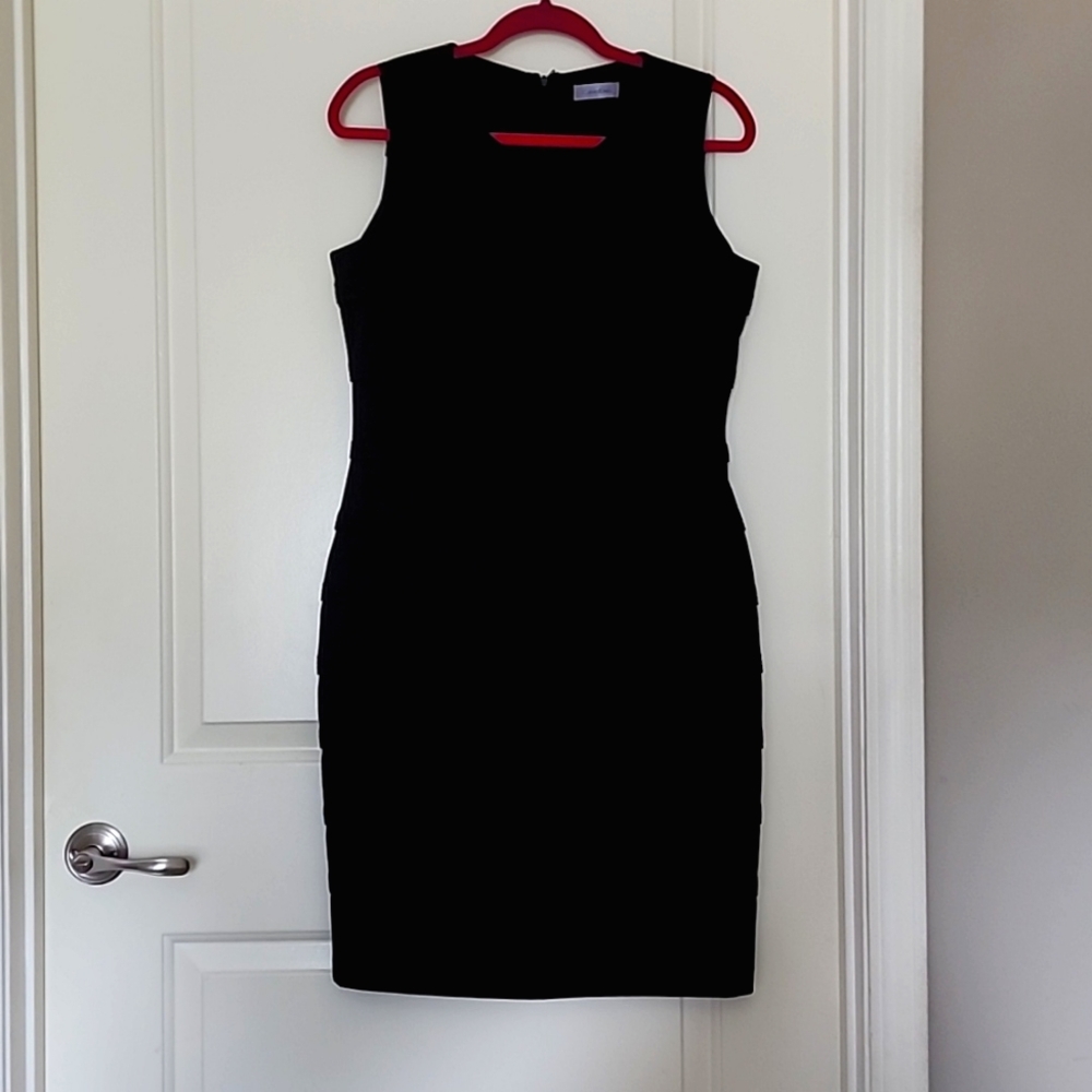 Black Calvin Klein Above-the-Knee Sleeveless Dress
